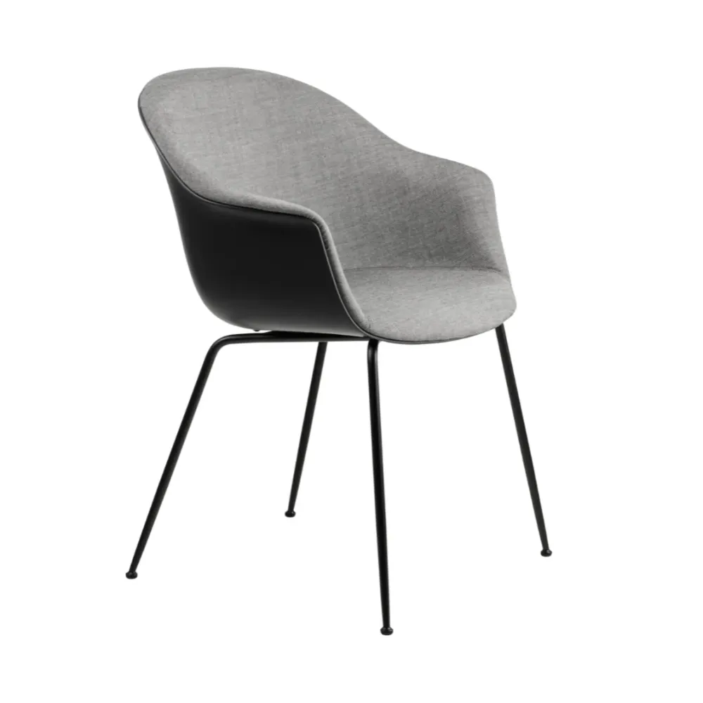 BAT Stuhl grau mit Metallgestell