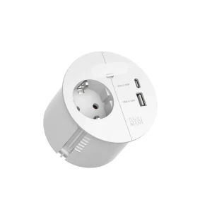 Bachmann Loop Charge Strom Usb Desktop Hub Weiß (Europäische Steckdose) - 938.301
