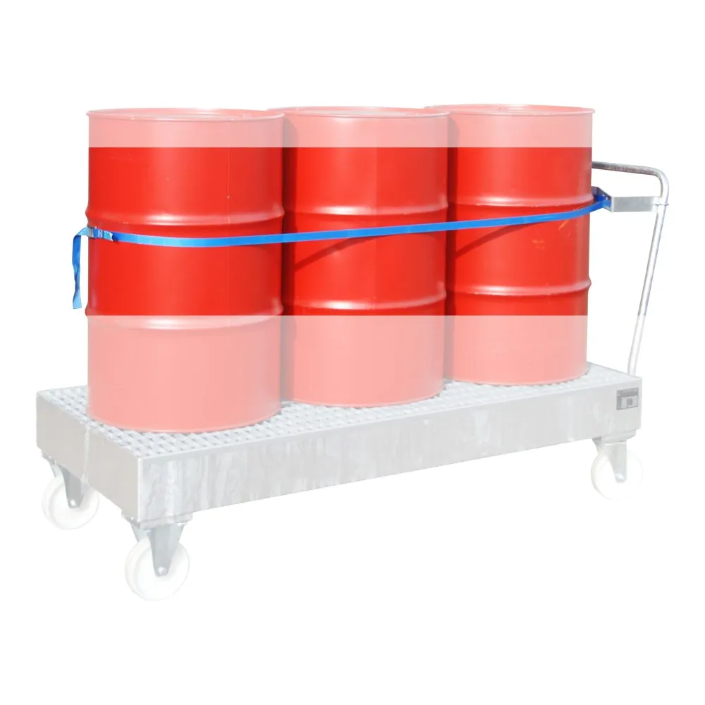 BAUER Südlohn Fasshalterung mit Spanngurt für 3 x 200 Liter Fässer - Art.-Nr. 4471-95-0200