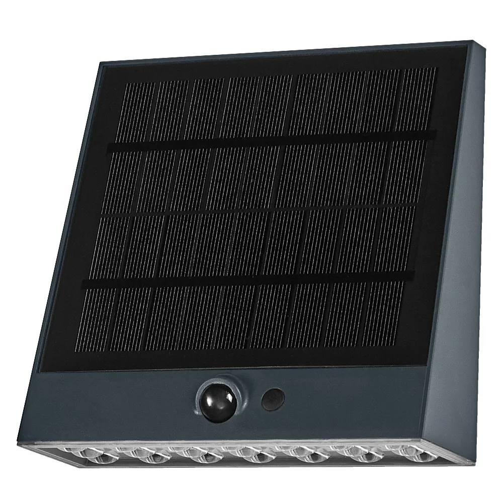 ENDURA STYLE SOLAR BRIGHT SENSOR Wandleuchte Fin IP54 Dunkelgrau