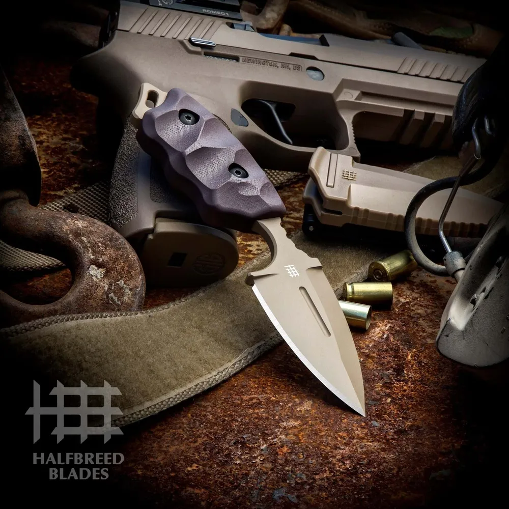 Halfbreed Blades Compact Clearance Knife CCK-05 DE Dark Earth Böhler K110 (D2)