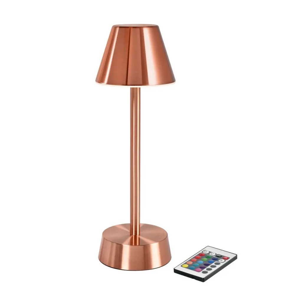 LED-Lampe kabellos ZELDA Roségold - Moderne Tischbeleuchtung | Packung (1 Stück)