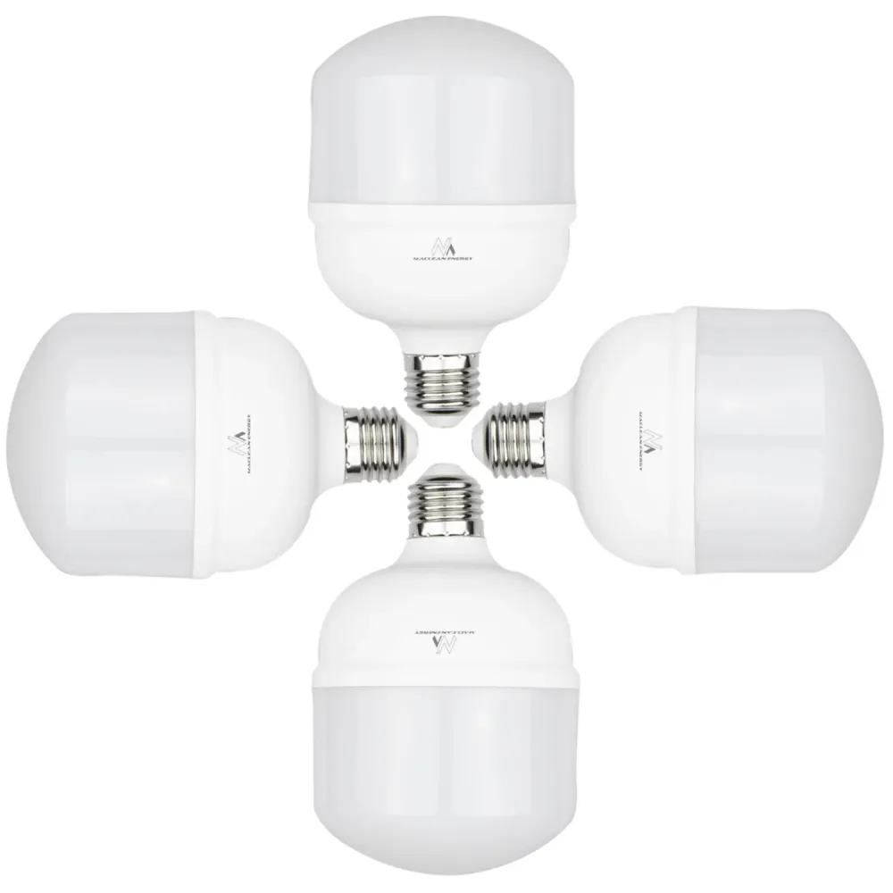 4x Maclean LED-Lampe, E27, 28W, 220-240V AC, kaltweiß, 6500K, 2940lm, MCE302 CW