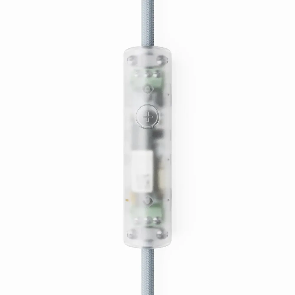 Universaldimmer mit Druckknopf für Glühlampen und dimmbare LED-Lampen – Transparent