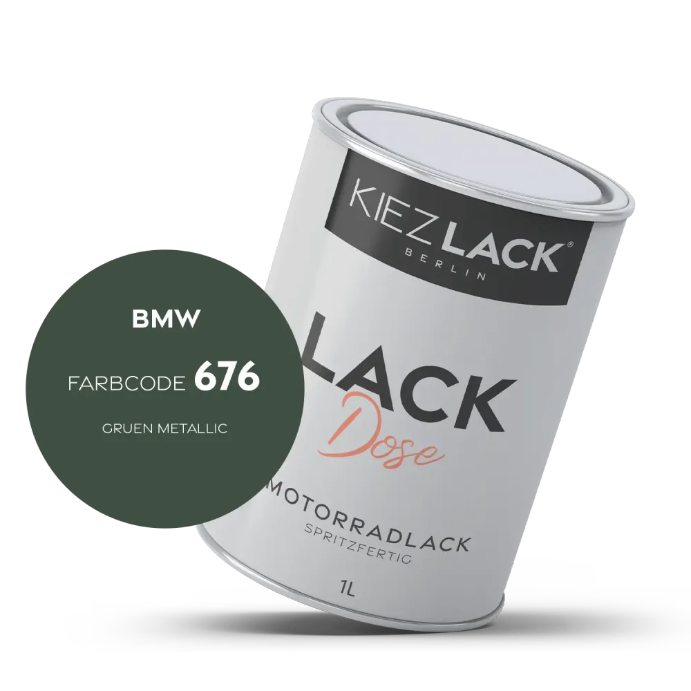1K Motorradlack Basislack Lackdose BMW 676 GRUEN METALLIC