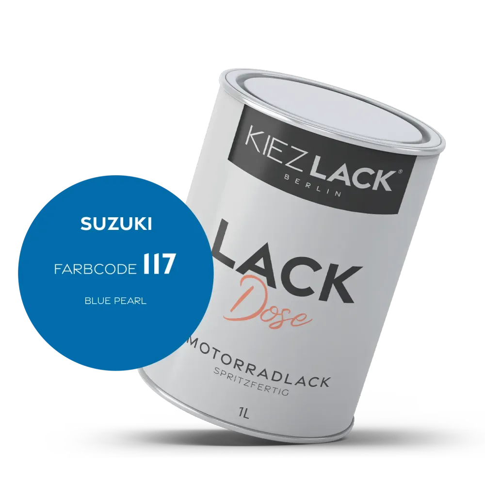 1K Motorradlack Basislack Lackdose Suzuki 117 BLUE PEARL