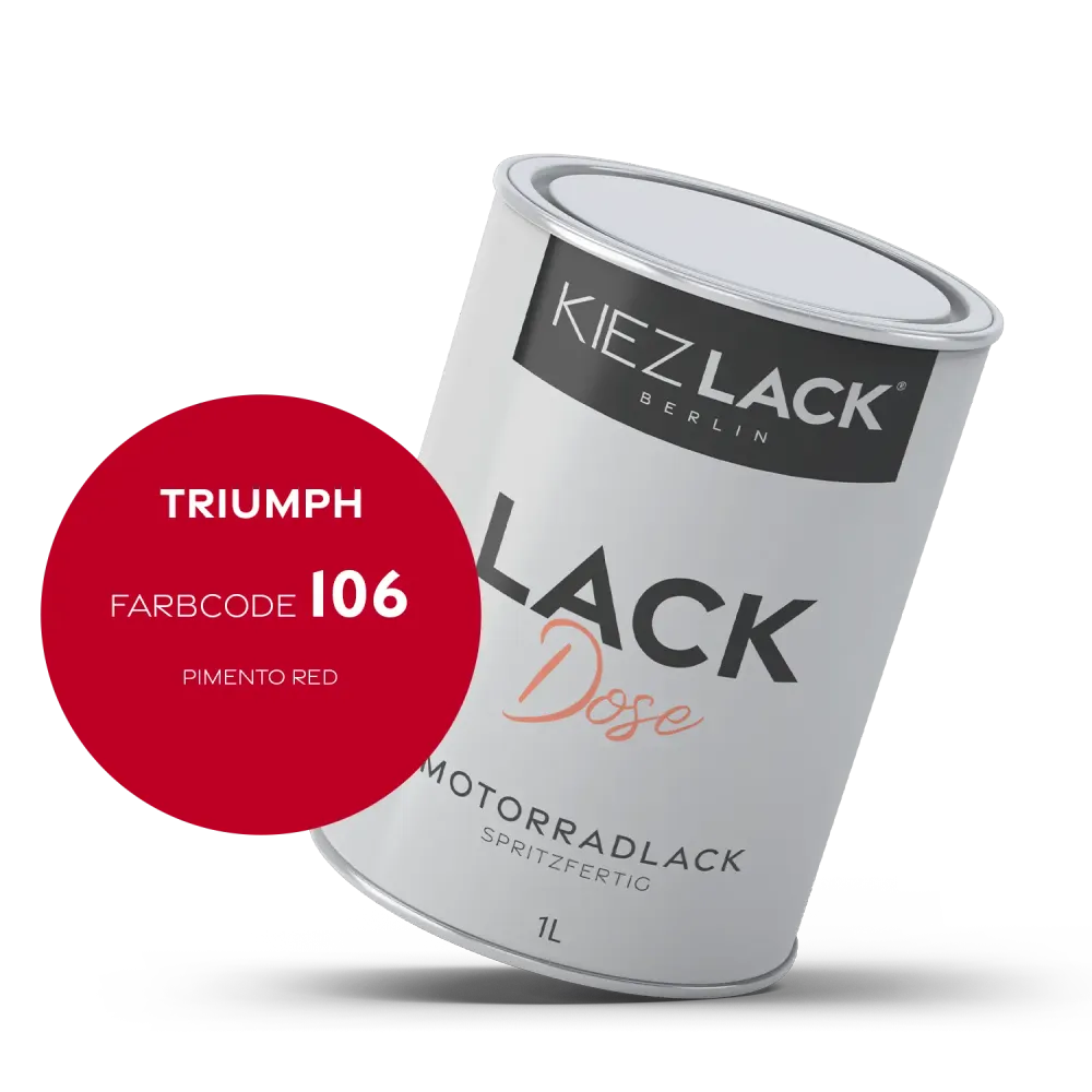 1K Motorradlack Basislack Lackdose Triumph 106 PIMENTO RED