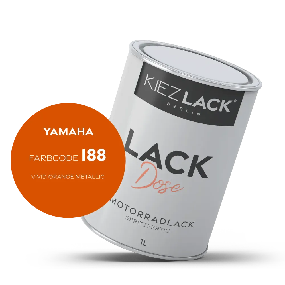 1K Motorradlack Basislack Lackdose Yamaha 188 VIVID ORANGE METALLIC
