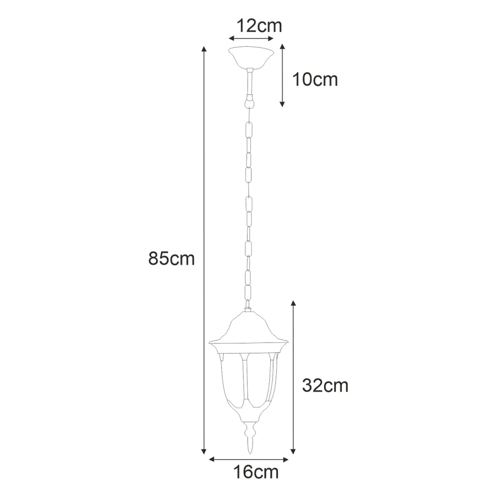 Kaja Vasco 1L Außenpendelleuchte E27 H 90,0 cm