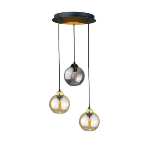 Keter Lighting Gracja 3L Deckenpendelleuchte E27 H 120,0 cm Gold