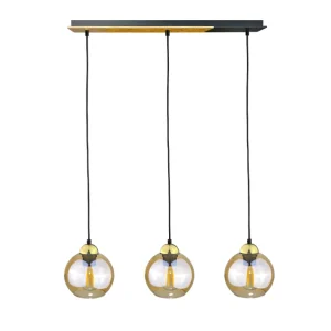 Keter Lighting Gracja 3L lineare Pendelleuchte E27 H 120,0 cm Gold