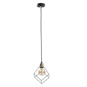 Keter Lighting Ruben 1L Deckenpendelleuchte E27 H 120,0 cm Black