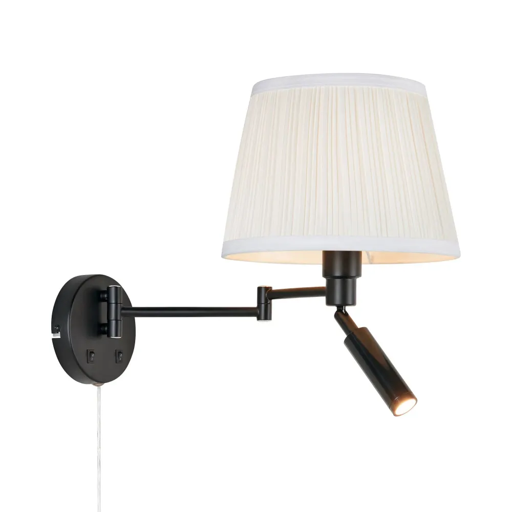 Markslöjd Pivot 2L Wandleuchte, Metall, weiß, E27 LED Black