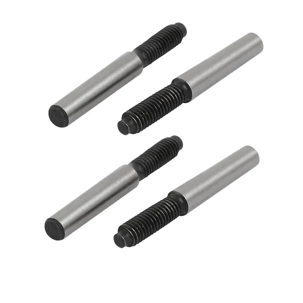 Uxcell M6x21mmx50mm 45# Carbon Steel External Thread Metric Taper Pin Fasteners 4pcs