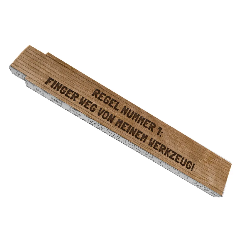 Meterstab aus Holz für einen Schreiner Finger weg von meinem Werkzeug! Handwerker