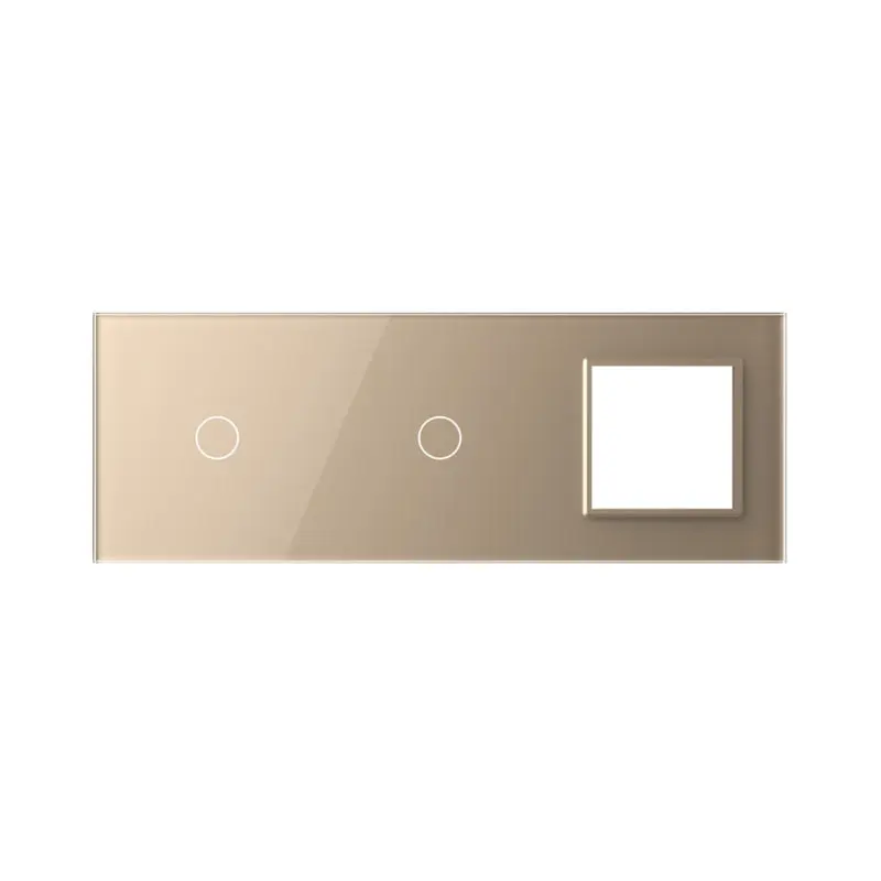 Livolo | Gold | 1+1+sr | Glasplattenkombination