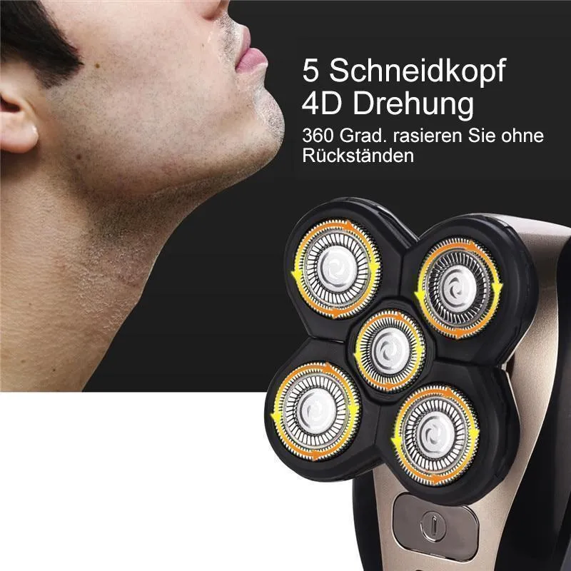 5 1 Männer wiederaufladbar 4D Rotary Rasierer