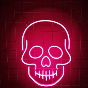 "Schädel" Neonschrift (Lagerbestand: 1 Einheiten)